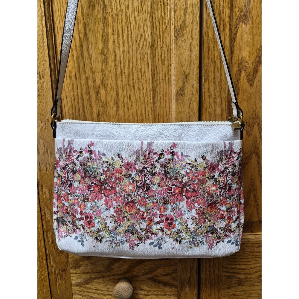 Elliot Lucca Multi Color Floral Crossbody Or Convertible Clutch Faux Leather